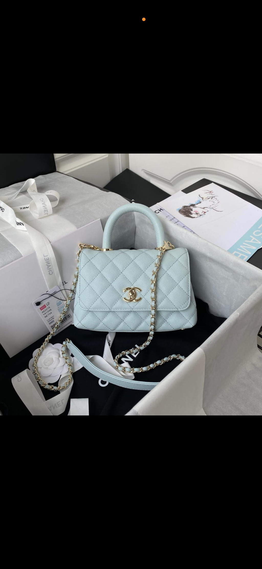 White CC Bag comes with Box